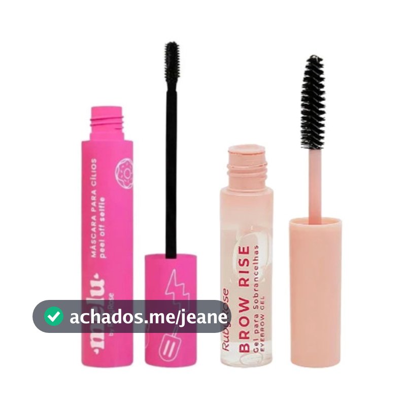 Conjunto Máscara de Cílios + Gel Fixador de Sobrancelhas Transparente