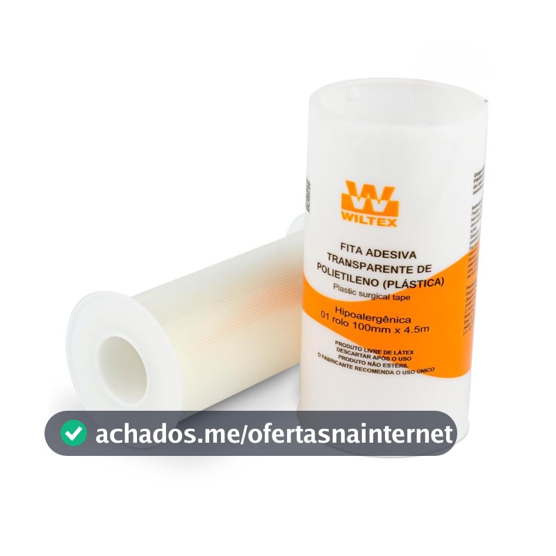 Kit Fitas Cirúrgica Transparente Hipoalérgica Transpore Wiltex Respirável