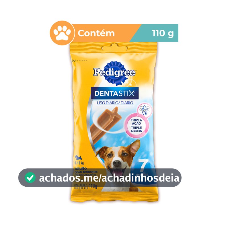 Pedigree Dentastix Cães Raças Pequenas 7 Sticks 110g