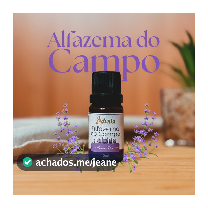 Essência Alfazema do Campo 10ml Premium | Relaxante Anti estress p/ Difusor e Umidificador