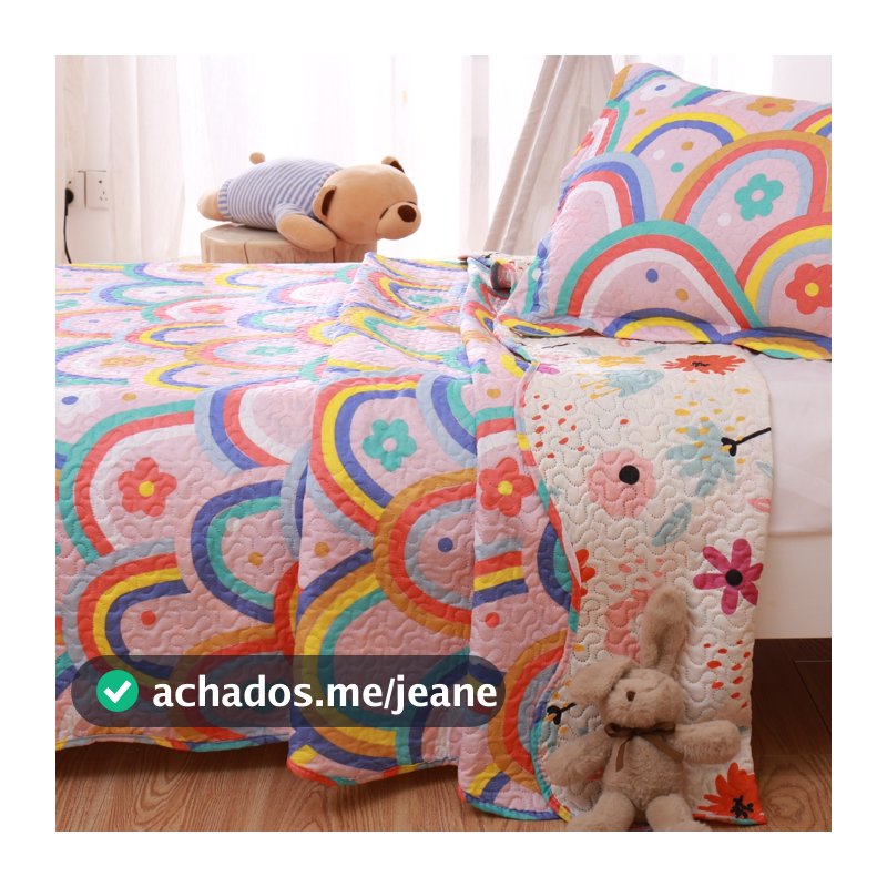 Kit Colcha Cobre Leito Solteiro 2 Peças Infantil