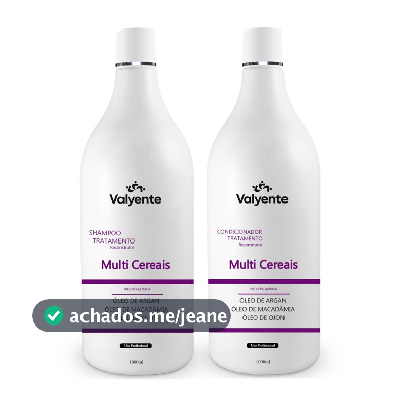Kit Multi-Cereais Pré e Pós Química 1L - Shampoo e Condicionador