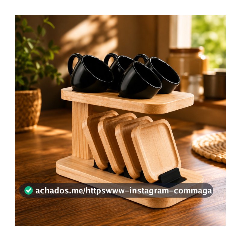 Suporte Porta Xícaras Para Pires Cozinha Café Organizador