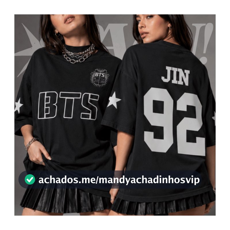 Camiseta Oversized BTS Debut College Bangtan Boys Membros Jin Suga RM J-Hope Jimin V Jungkook Army