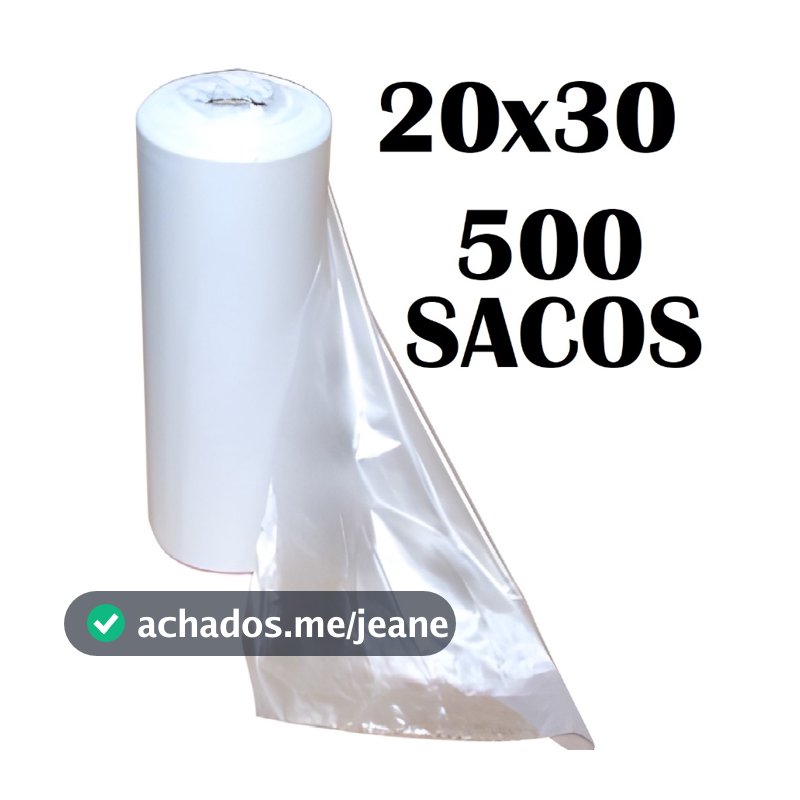 Bobina picotada sacos plásticos 20x30 com 500 saquinhos direto da fábrica