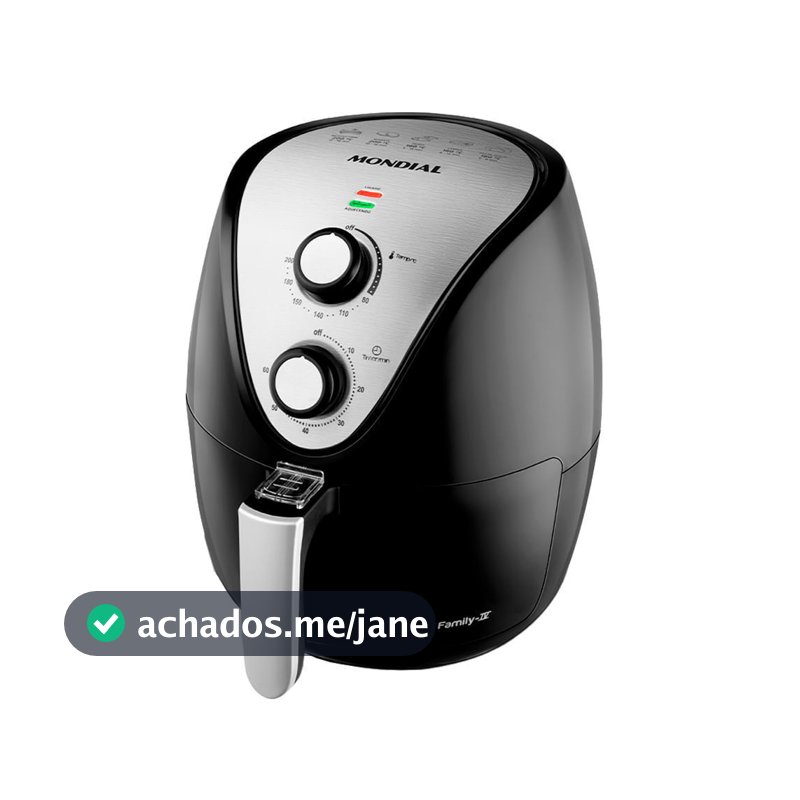 Fritadeira Elétrica Air Fryer Mondial Family AF-30 3,5L Preta - 220V