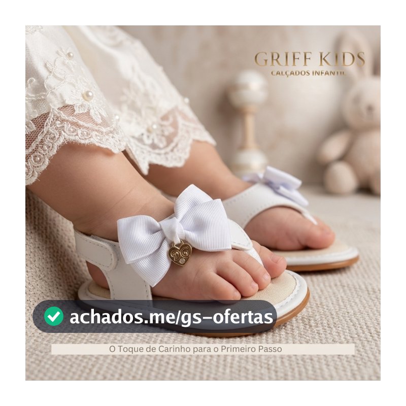 Sandália Bebê Delicada Dedinho com Laço Conforto e Estilo Infantil para Meninas Batizado