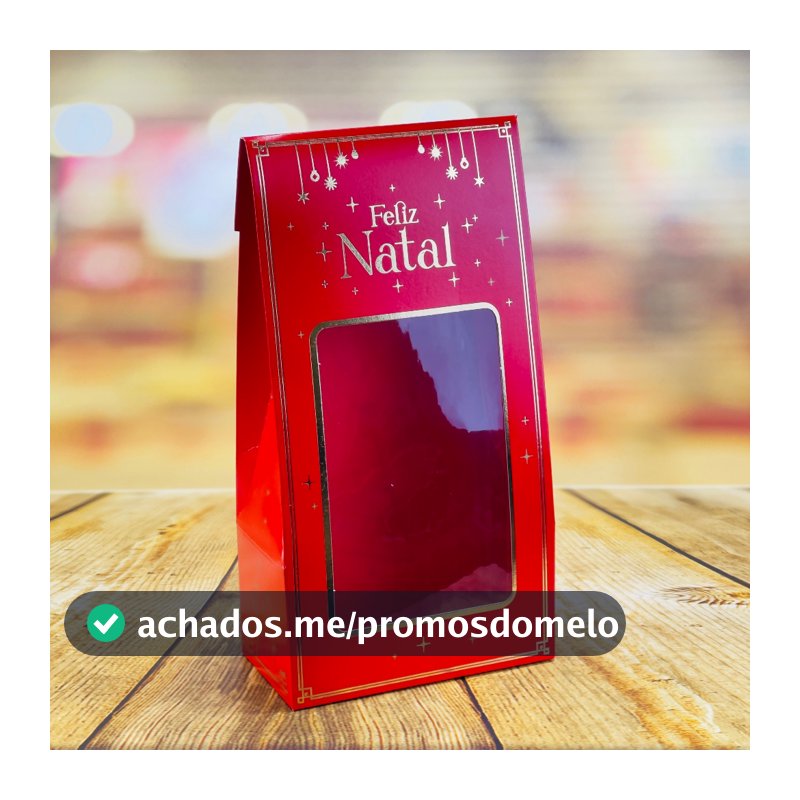 10 SACO NATAL PRACTICE M C/ VISOR 12X6X23CM 5686 HOT STAMPING (NATAL 2025 IDEIA) (CHOCO)