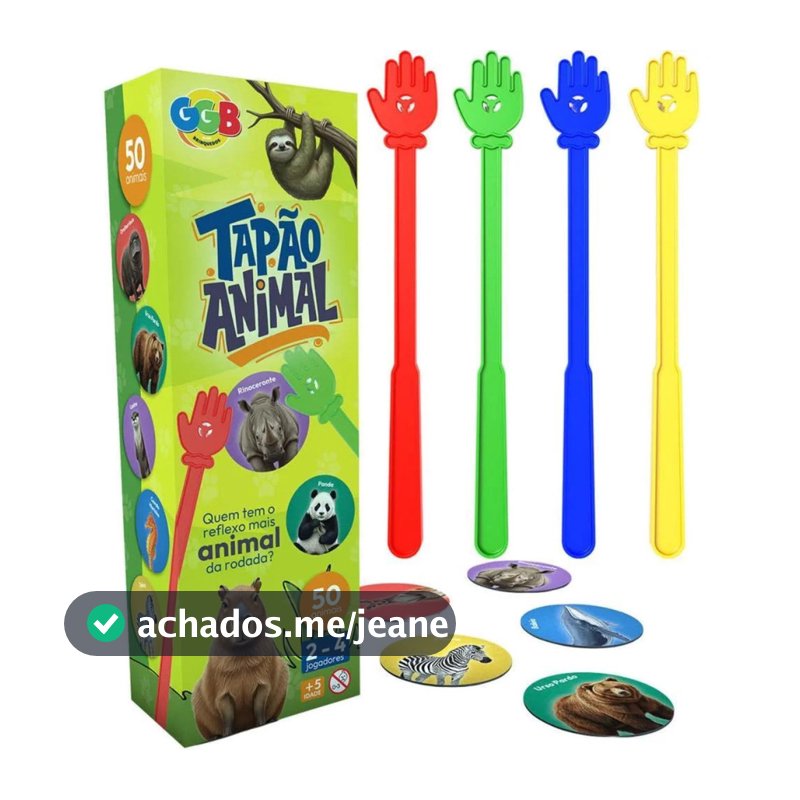 Jogo Tapão Animal Brinquedo Divertido Infantil 50 animais