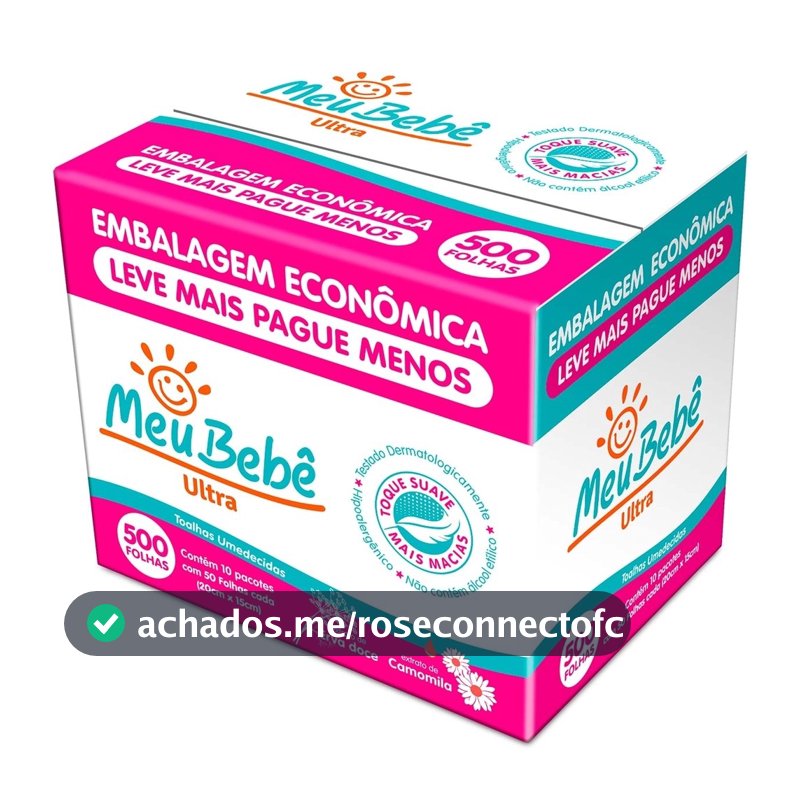 Toalha Umedecida Meu Bebê Ultra 500 Folhas
