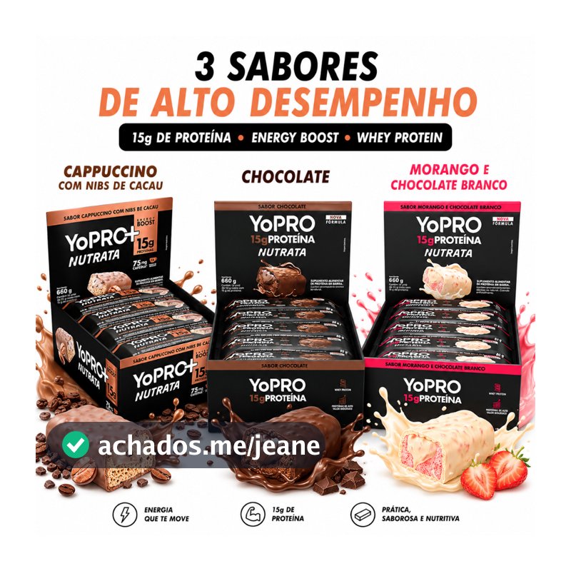 Yopro Bar 55g Display Com 12 Unidades  Nutrata