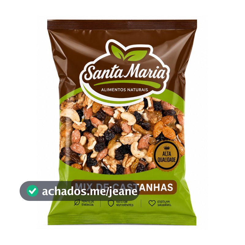 MIX NUTS Castanha de Caju Castanhas do Pará Amêndoa Nozes Passas Branca Preta Amendoim Natural