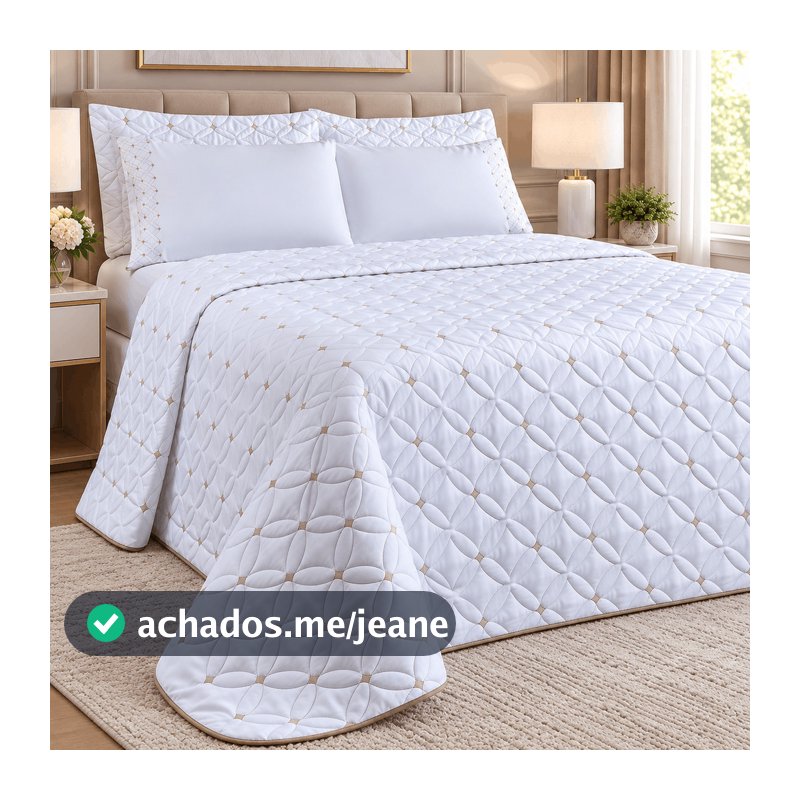 Cobre Leito 6 Peças 200 Fios Percal Bordado Kit Colcha Com Jogo de Lençol Casal/Queen/King Ideale