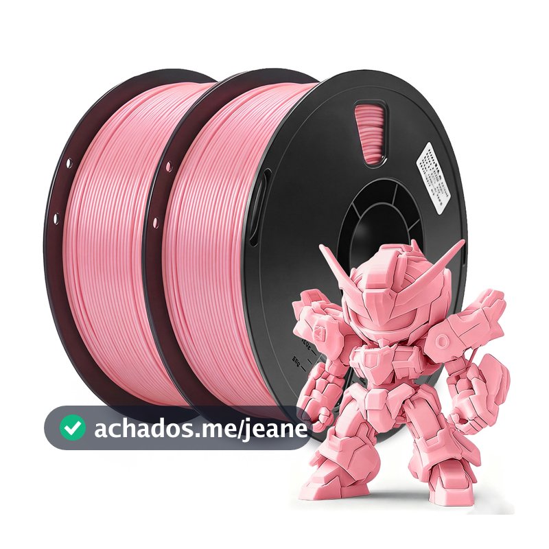 Filamento PLA  Premium 2Kg 1,75mm Efeito Aveludado Impressora 3D FDM  3D Oficial Rosa + Rosa
