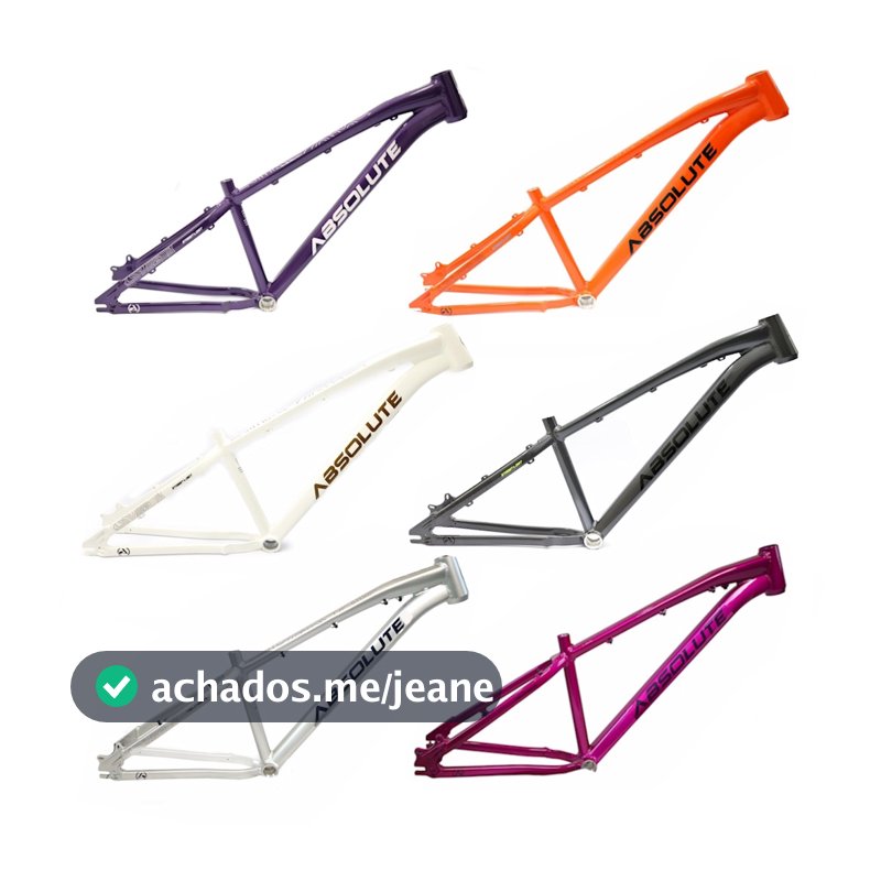 Quadro 26 Absolute Brutus Pro Tamanho 13 Aluminio 6061 Gancheira Horizontal Freeride Grau Dirty Jump