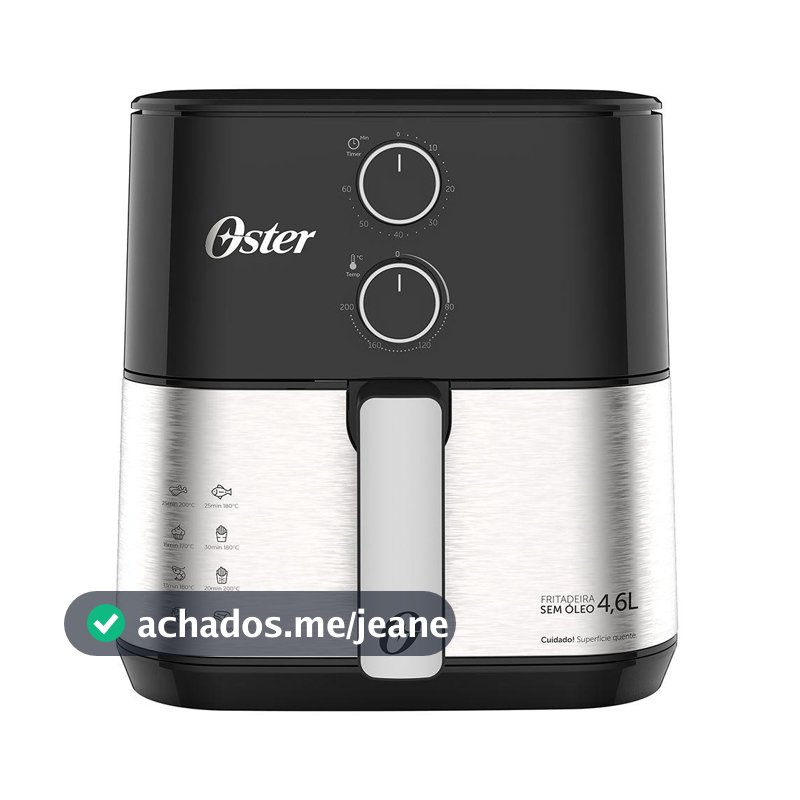 Fritadeira Elétrica Sem Óleo Oster 1500W 4,6 Litros 220V OFRT520