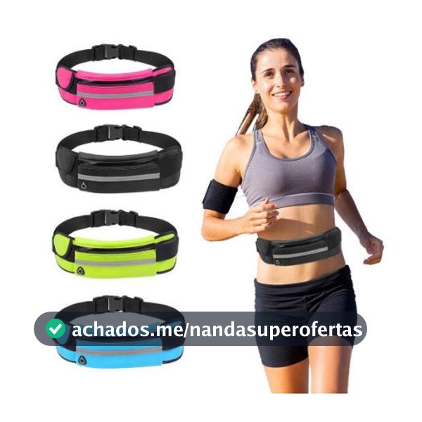 Pochete Esportiva Corrida Slim Impermeável Porta celularGarrafa De Agua Caminhada Corrida Academia