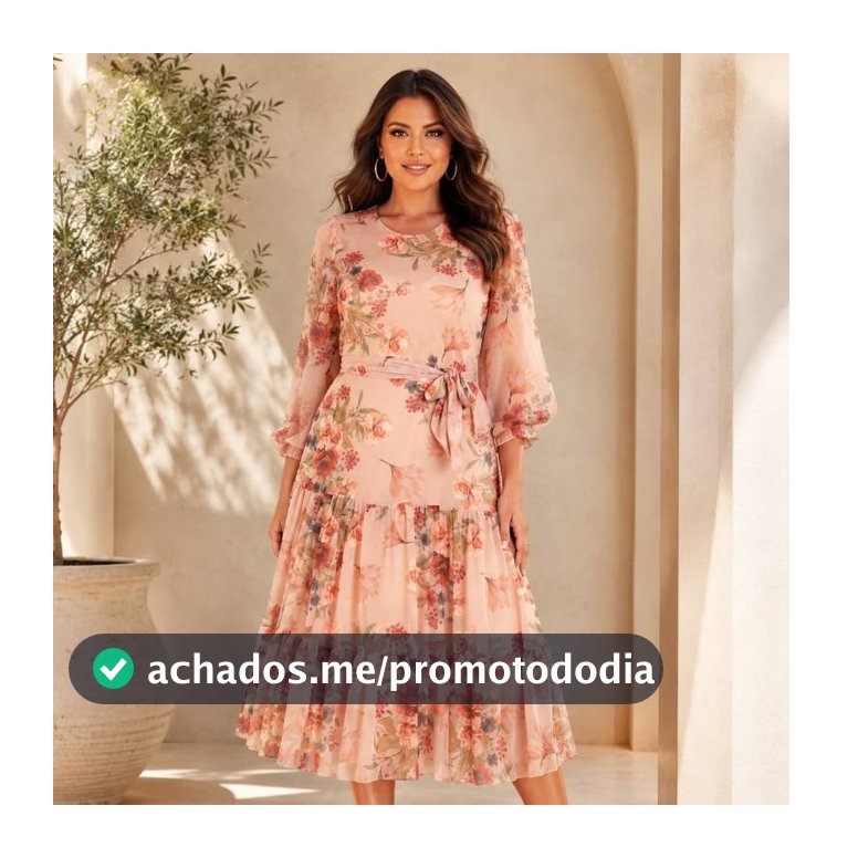 Vestido Mídi Moda Evangélica Delicado Congresso Tule Luxo Elegante