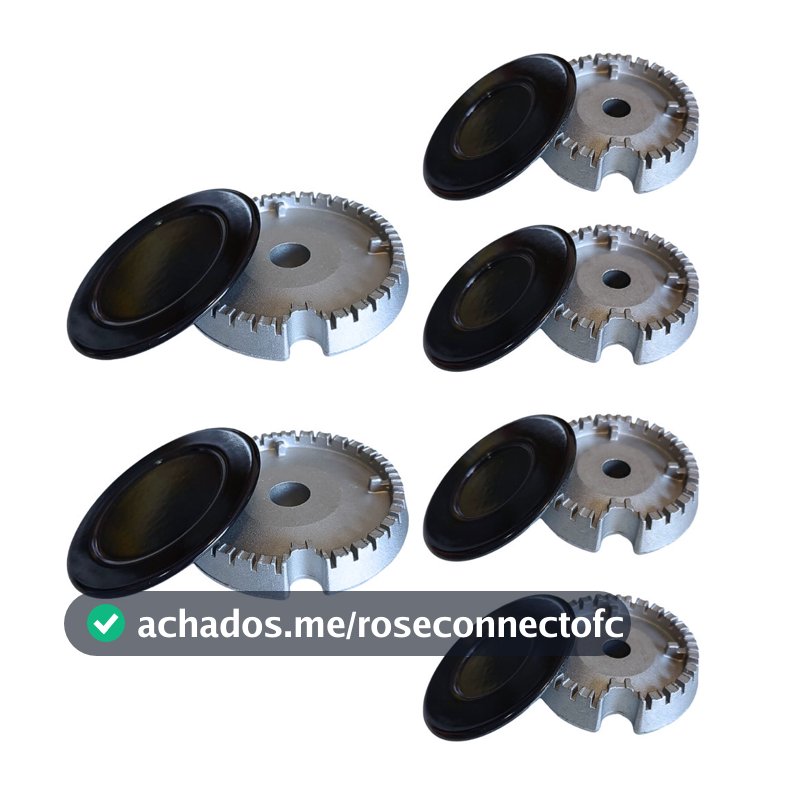 Kit 6 Bocas Bases Tampinhas P/ Fogão Brastemp Clean