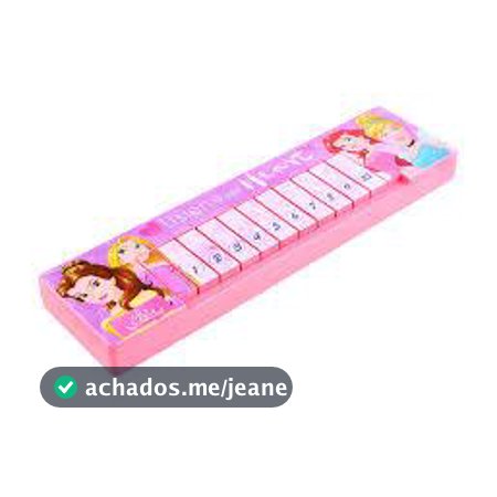Teclado Musical Infantil Princesa Disney 10 Teclas Cor Rosa