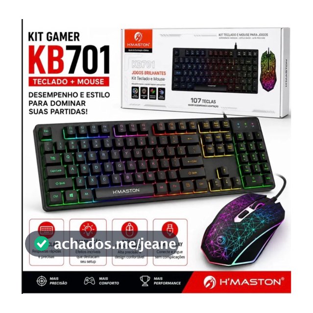 Kit Gamer Com Iluminação LED Moderna Teclado Gamer Com Mouse Custo-Benefício Kit Gamer Completo Para Jogos E Home Office