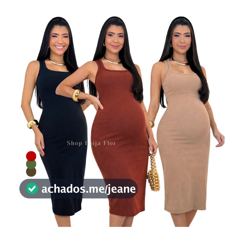 Vestido Gravida Canelado Zero Transparencia Confortavel Estica na Gestação 0 a 9 meses