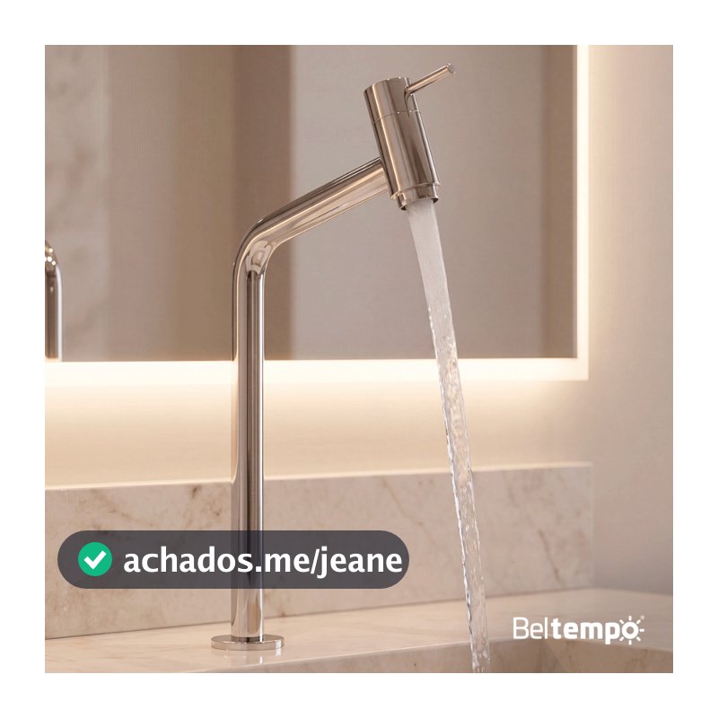 Torneira Banheiro Lavabo Bica Alta Bancada Inox Link 45° Beltempo