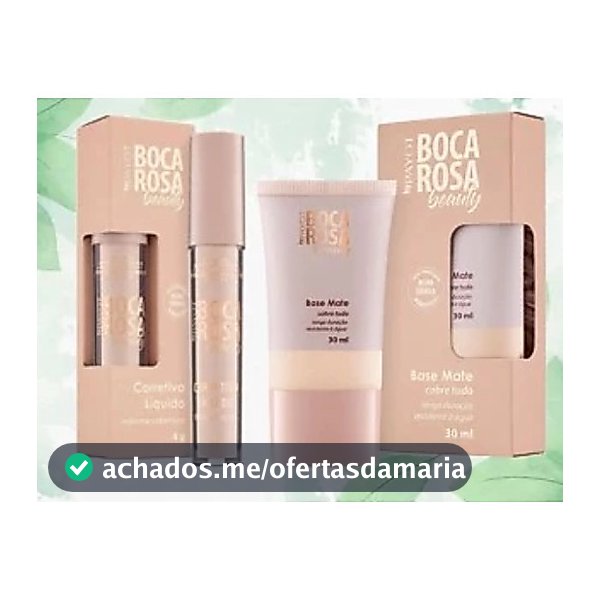 Conjunto de Beleza Boca Rosa Primer Matte + Corretivo de Alta Cobertura