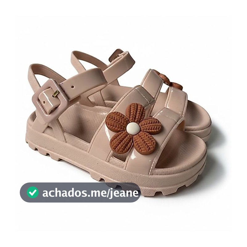 Sandália Infantil Menina Slide Anatômica com Enfeite Flor, Leve, Linda e Confortável