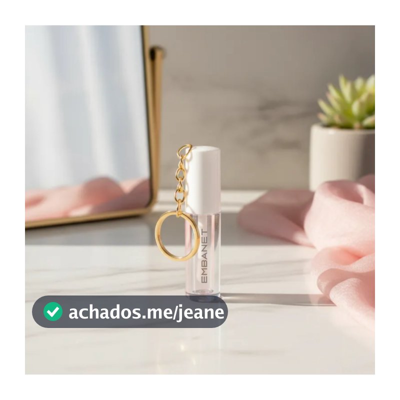 Frasco Gloss Hidratante Brilho Labial Cosméticos Chaveiro 2U
