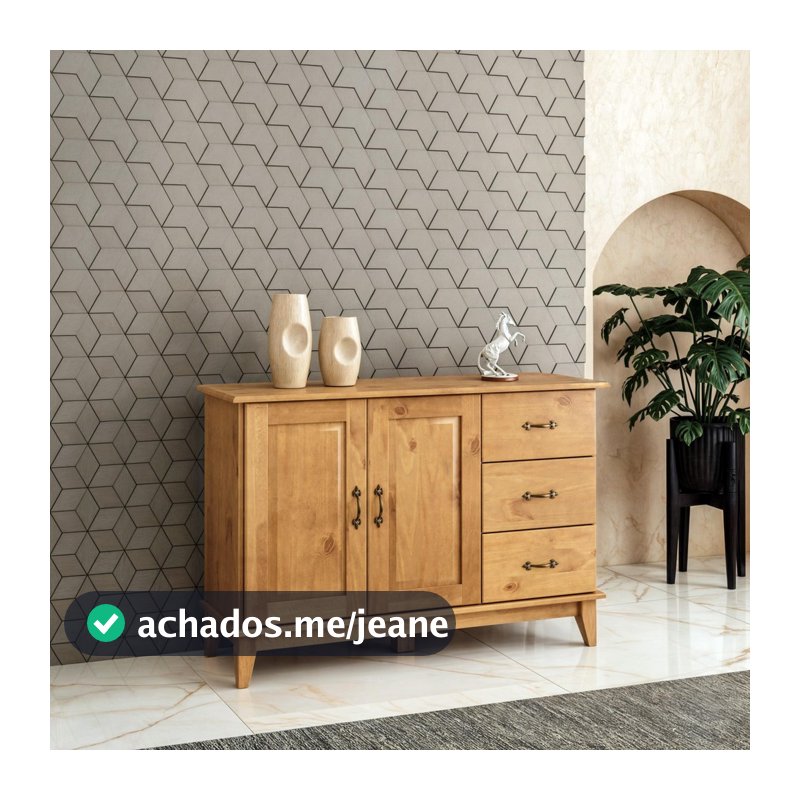 Balcão Para Cozinha 120cm Madeira Maciça Bella Carvalho