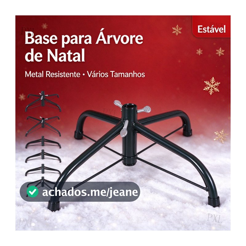 Base para Árvore de Natal, Metal Resistente, Pernas Giratórias, Decoração de Natal