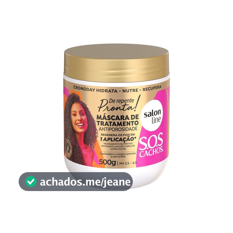 Máscara de Tratamento SOS Cachos De Repente Pronta 500g