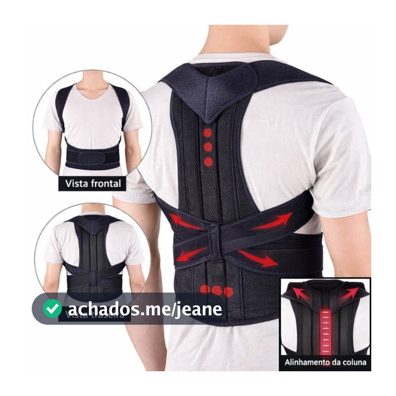 Corretor Postura Cinta Postural Para Coluna Corrigir Postura Protetor Lombar Corretor