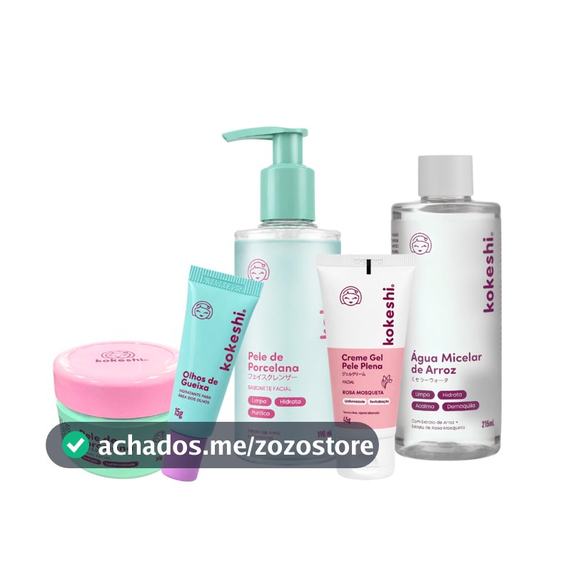 Kit Cuidados Essenciais Kokeshi Limpeza e Hidratação