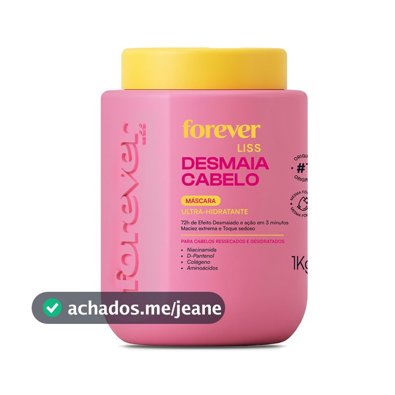 Máscara Hidratante Desmaia Cabelo Forever Liss 1kg