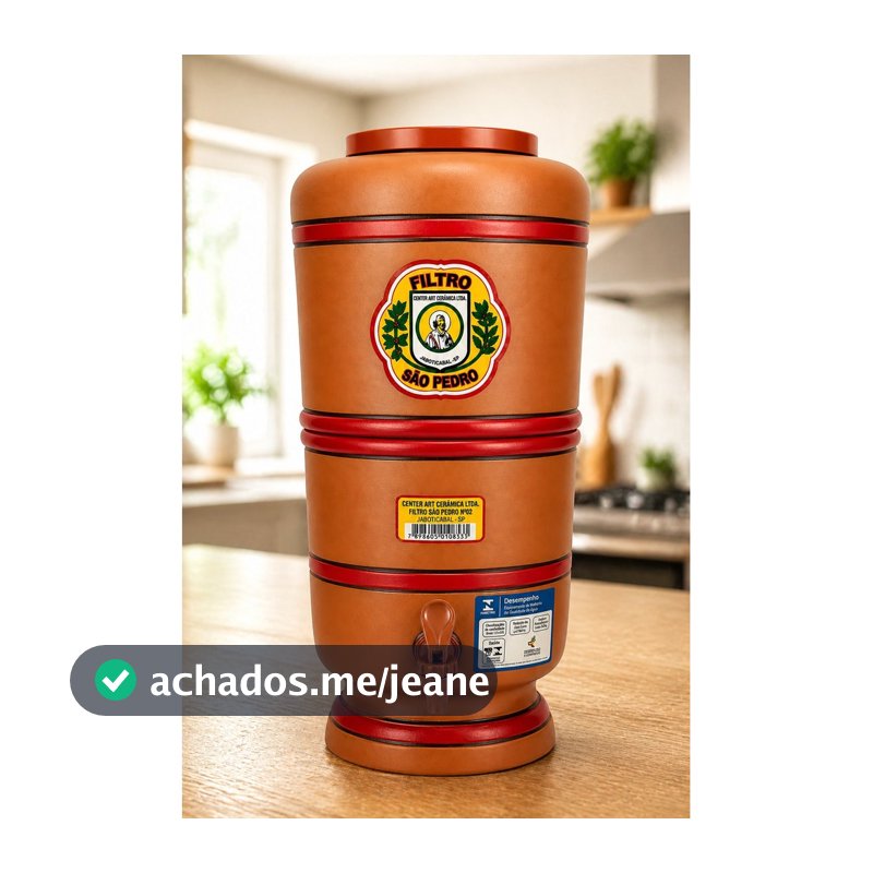 FILTRO DE BARRO 20 LITROS TOTAIS (10L+10L) 3 VELAS + 3 BOIAS