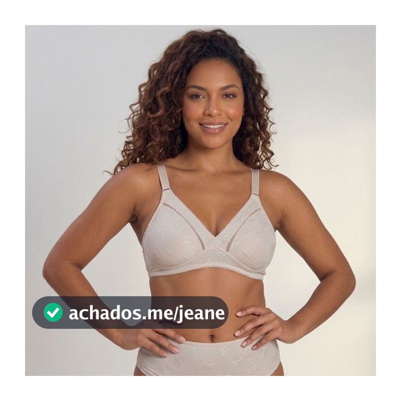 Sutiã Duloren Sem Bojo Sem Aro Plus Size Alta Sustentação Redutor Cobertura Total Summer Flower