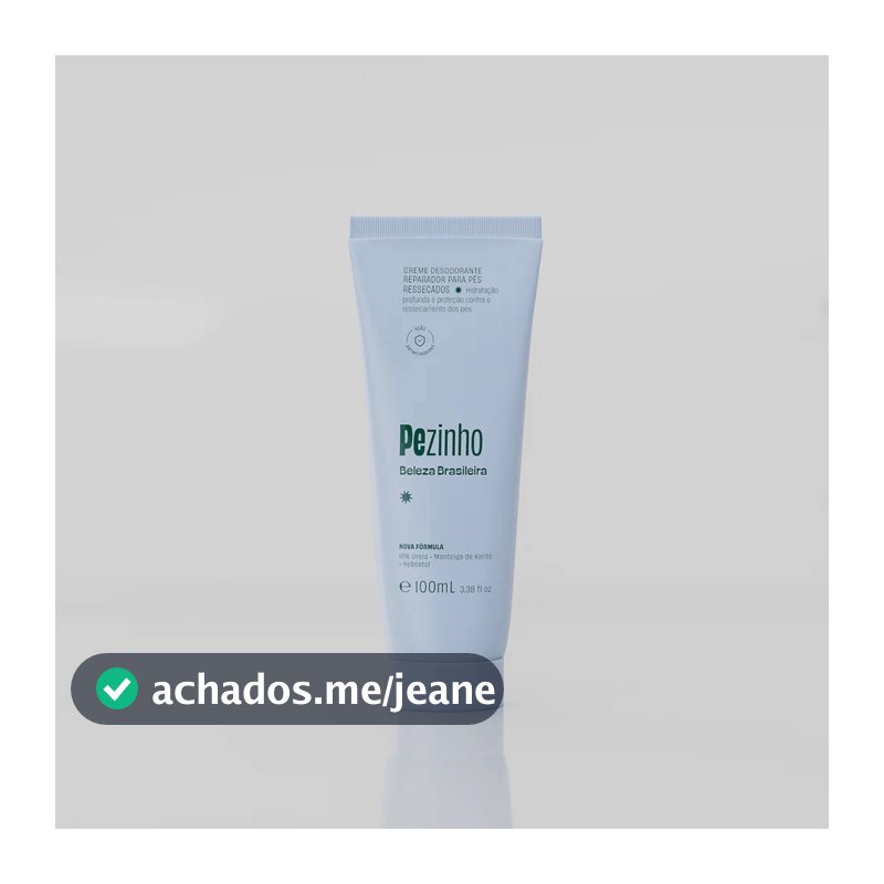 Pezinho Creme Hidratante para os Pés 100ml Ureia Mentol Ressecamento Rachadura Beleza Brasileira
