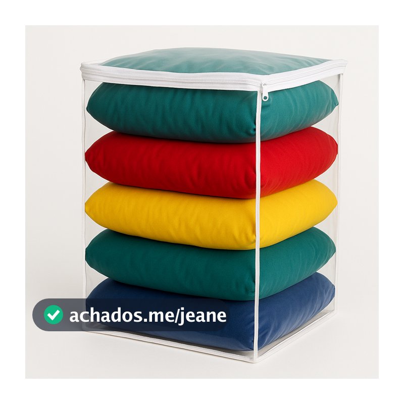 Kit 5 Sacos Organizadores Multiuso Grande Guarda Roupa Armário Pvc Transparente 38x50x38cm Com Zíper Enxoval