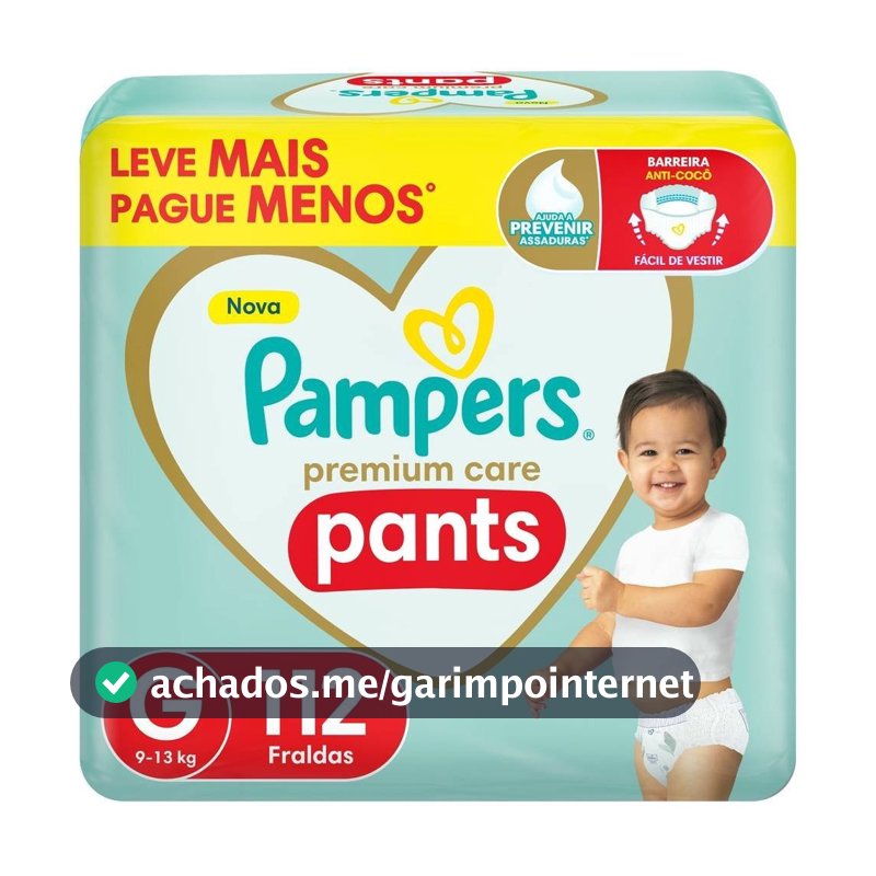 Fralda Pampers Premium Care Pants G 112 Unidades