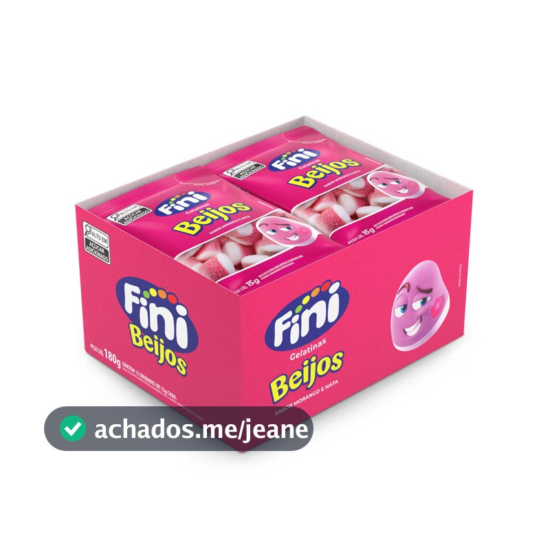 Fini Beijos De Morango 12 unidades de 15g