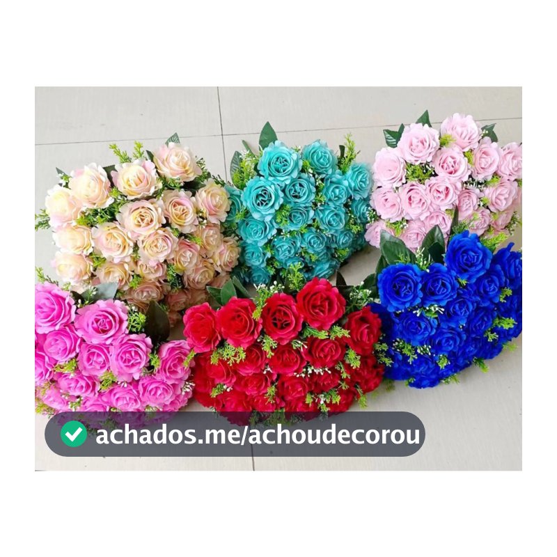 Buquê de rosas com folhagem  C/24