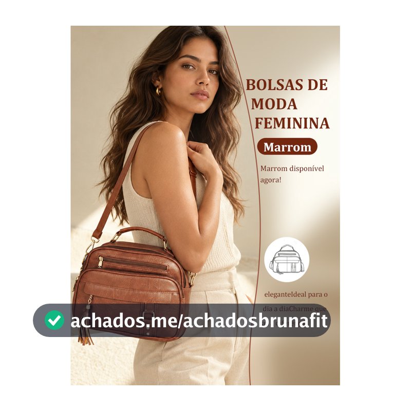 JAMI JAMI Bolsa Feminina com Alça Lateral Transversal Faixa de Mão de Couro S2420