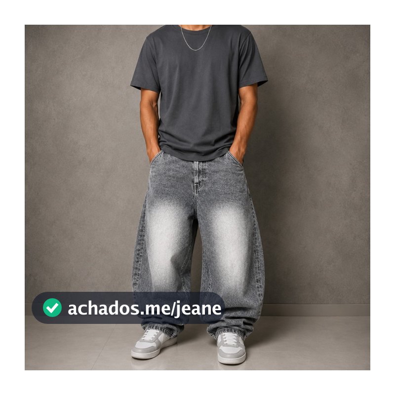 Calça Jeans Barrel Larga Balão Dazzling Oversized Streetwear