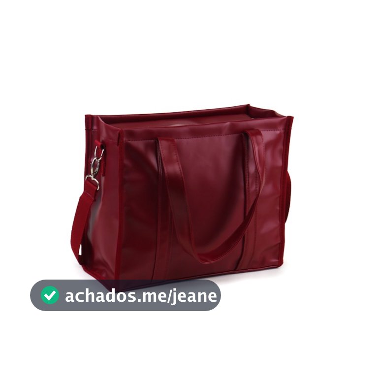 Bolsa Tote Midi com Alça Vermelho Cereja