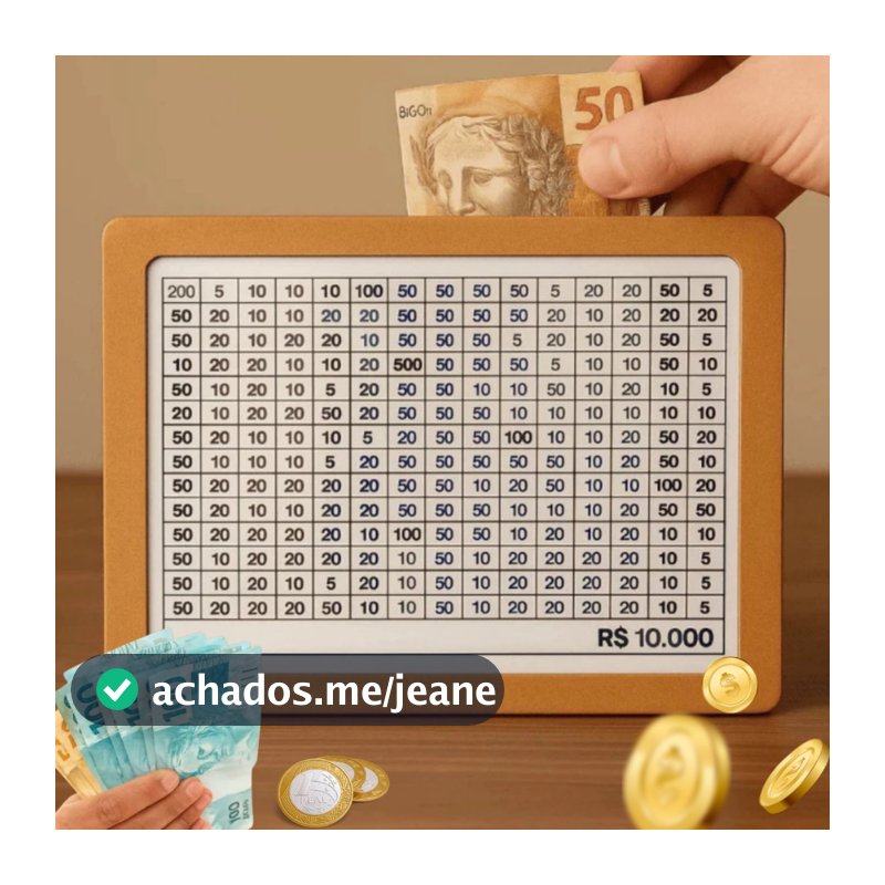 Cofre Desafio 10mil/5mil/1mil - Caixa Dinheiro De Madeira - Método Japonês - Escolha seu Objetivo!