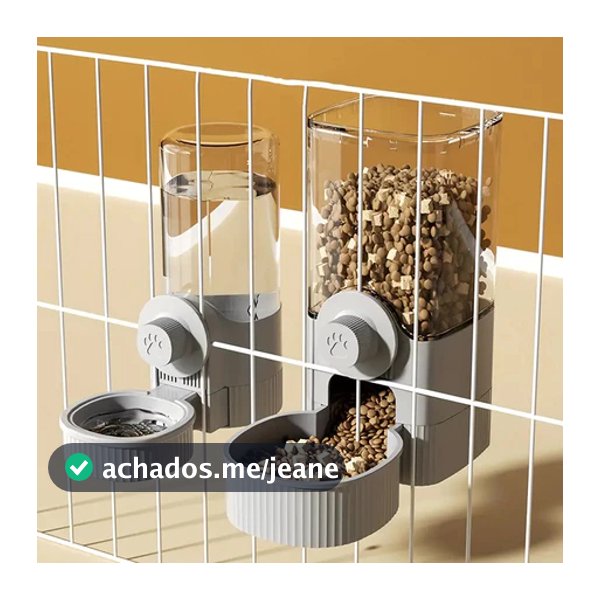 Dispensador de água suspenso para gaiola de pets, alimentador e bebedouro automático