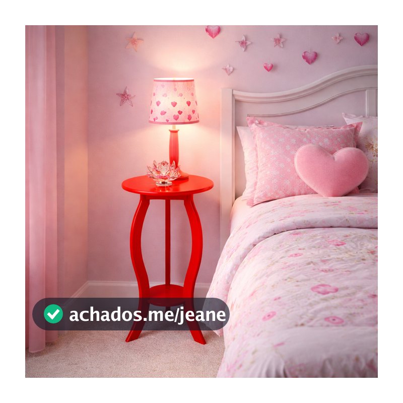 Mesa Mdf Cor VERMELHA ou CRU Mesinha Floreira de Canto Altura 53cm Redonda Mdf Sala Quarto Escritório Festas Decorações