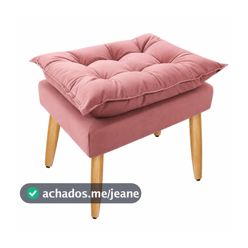 Puff Opala Suede Pés palito Decorativo várias cores - Mercado Dos Móveis